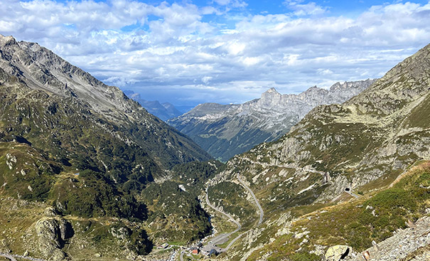 Furka mountain pass in Switzerland