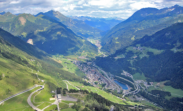 Gotthard Pass in Switzerland