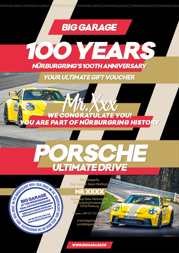Gift voucher - 100 Years of the N&uuml;rburgring